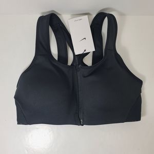 Nike Women's Black Zip-Front High Support Padded Sports Bra